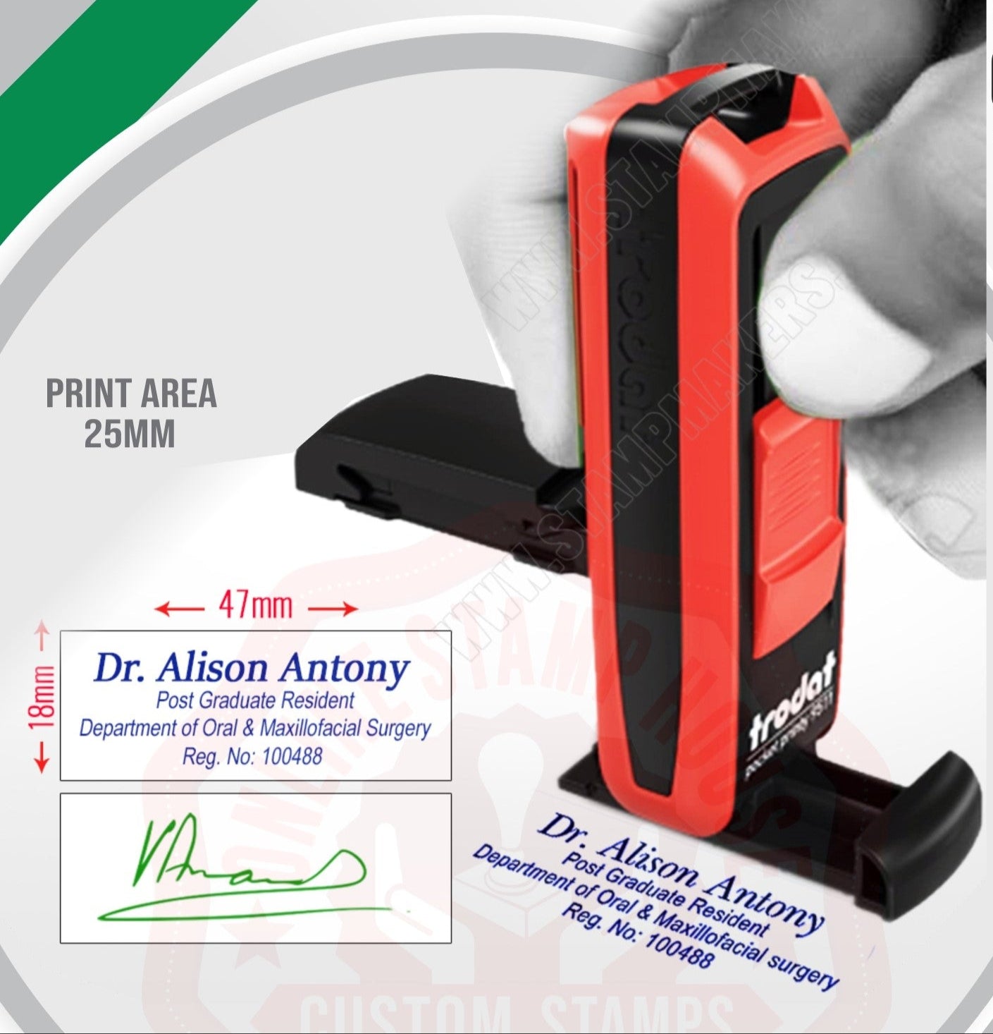 Trodat 9512 Pocket Stamp Custom Self Inking Stamp Compact And Portable