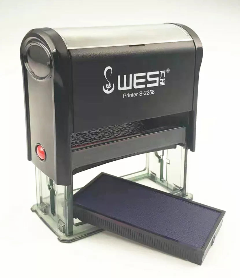 Westamp Self Inking Stamp customised to your requirements 75mm x 25mm