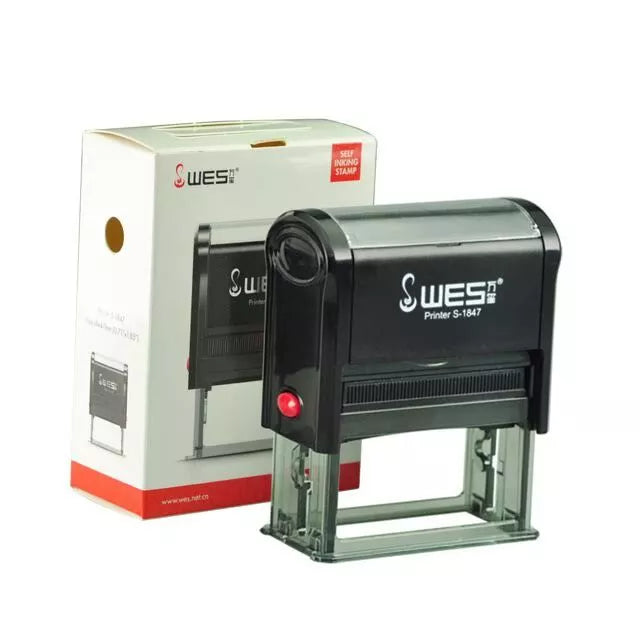 Westamp Self Inking Stamp customised to your requirements 75mm x 25mm