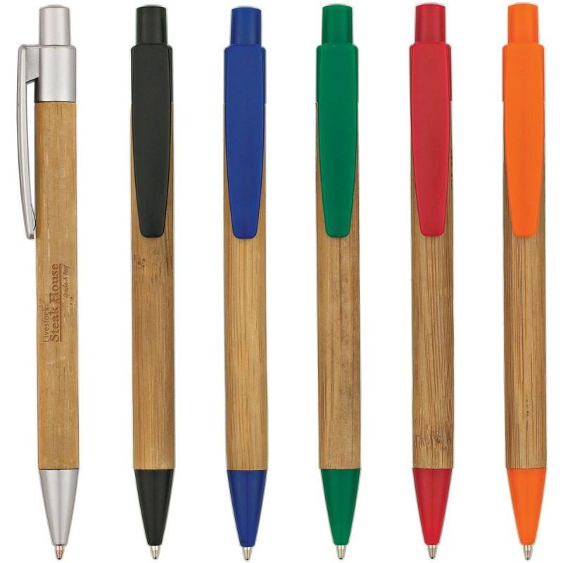 Modern Custom Engraved Bamboo Pens Eco Stylish Personalised Gift