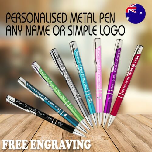 Custom Engraved Metal Pens Promotional Business  Personalised