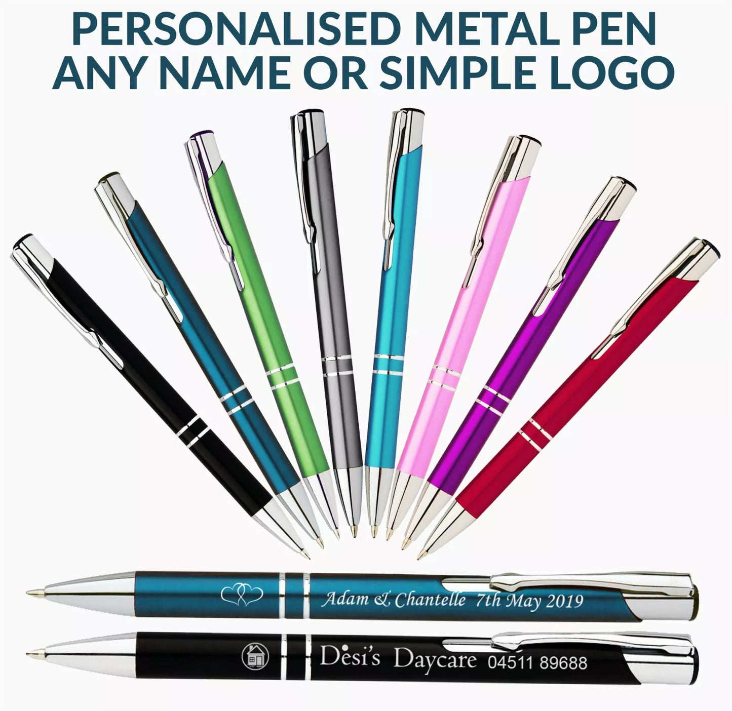 Custom Engraved Metal Pens Promotional Business  Personalised