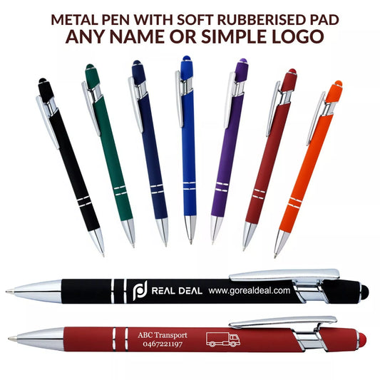 Personalised Metal Stylus Soft-Touch Pen Wedding and Corporate Gifts