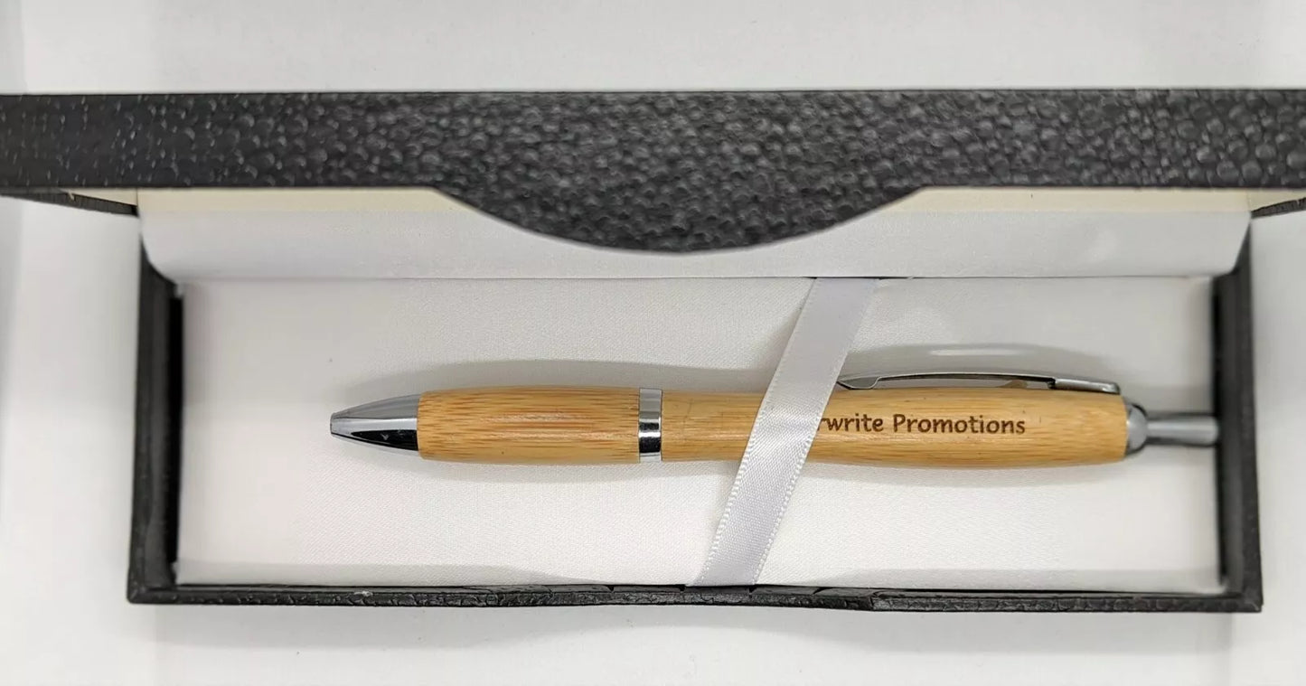 Custom Engraved Wooden Pen in gift box Xmas , bombeniere gift