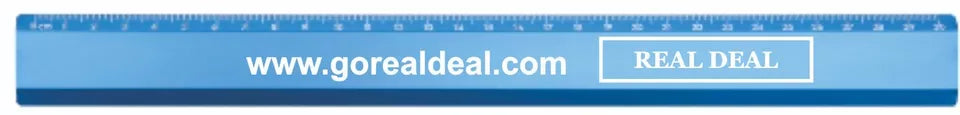 Custom engraved aluminium ruler 30cm business corporate personalised